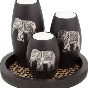 Lucky Feng Shui Elephant twilight candle holders